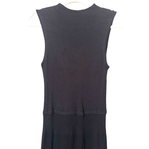 KALLMEYER Ribbed Knit Midi Dress Black Medium - Picture 4 of 6